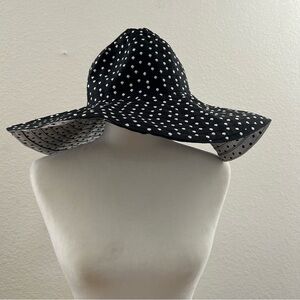 NYC Underground Black and White Polka Dot Sun Hat